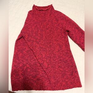 LL Bean Red Turtleneck Sweater